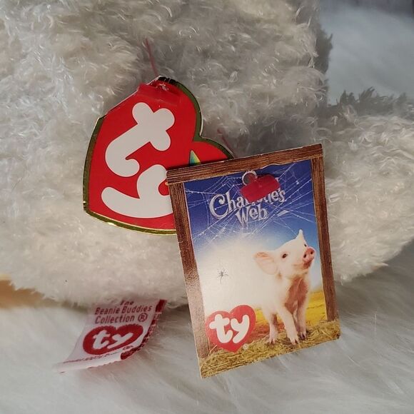 🆕️Charlotte's Web Gussy The Goose Exclusive Ty Beanie Baby Buddy Plush Toy Y2K - Picture 5 of 8